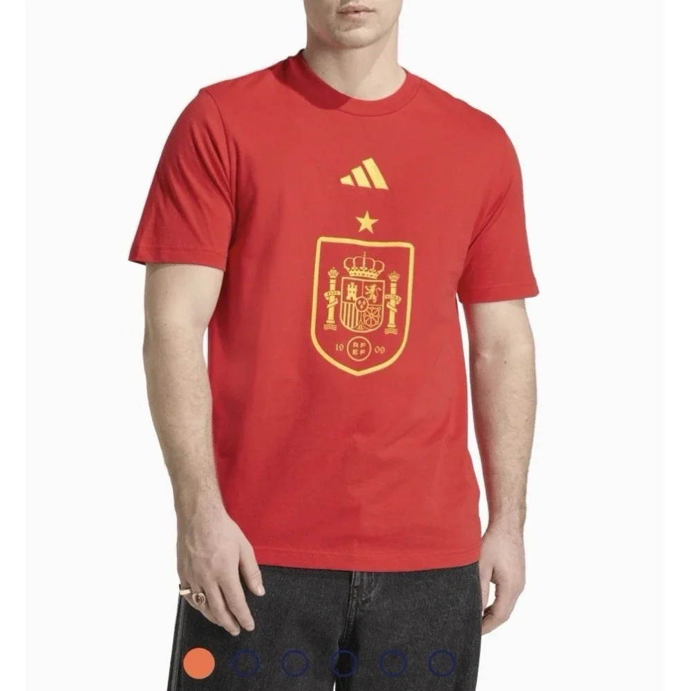Adidas Spain Soccer DNA Graphic T-shirt Men's Size 2XL Red New